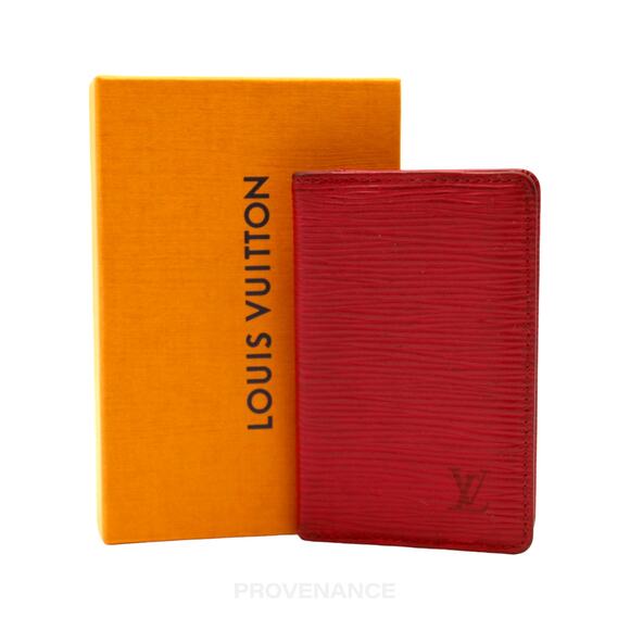 🔴 Louis Vuitton Pocket Organizer Wallet - Red Epi Leather - Picture 1 of 9